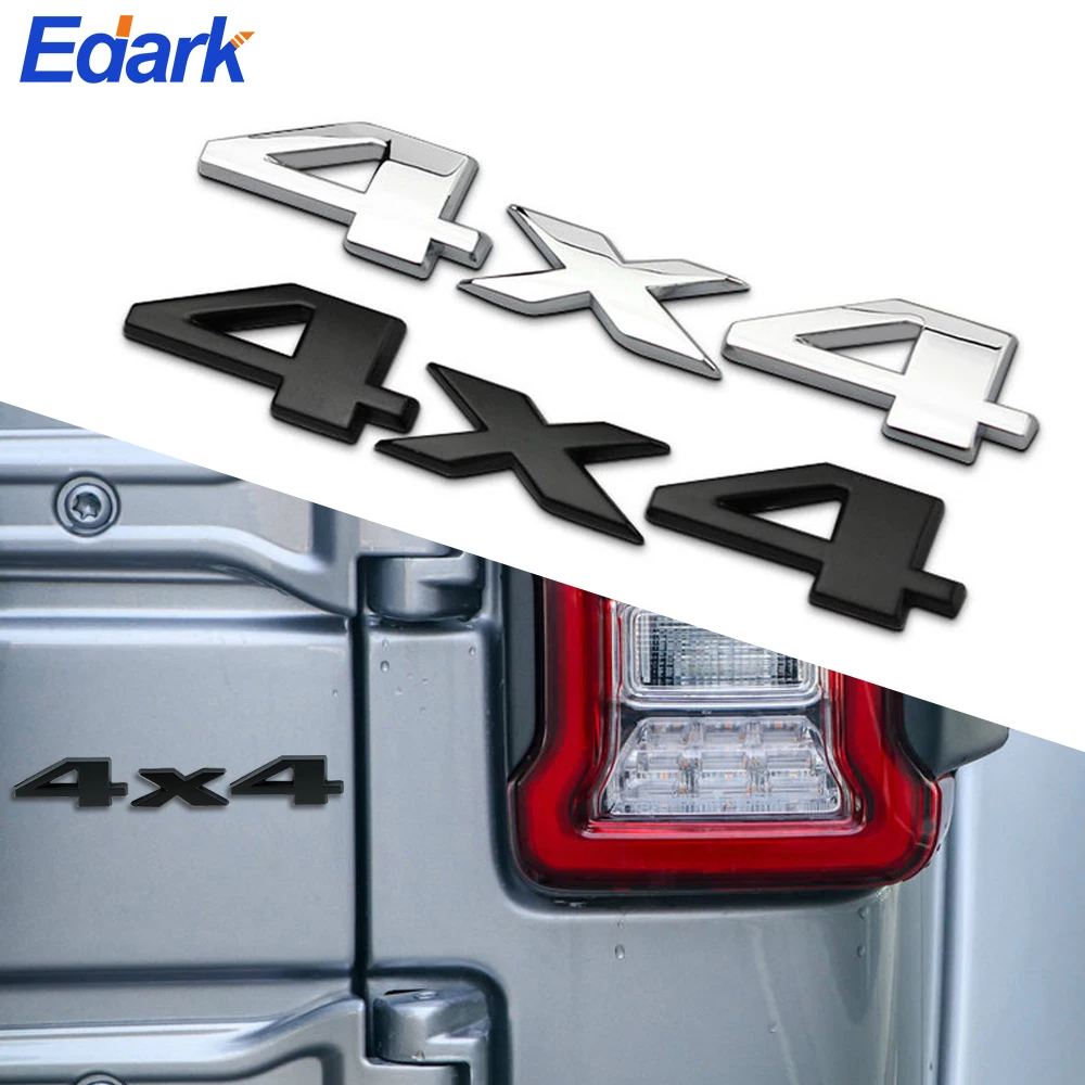 

1 PC 3D Metal 4X4 Car Accessories Decoration Stickers, Car Side Fender Rear Emblem Badge Stickers Decals Suit for Universal Cars