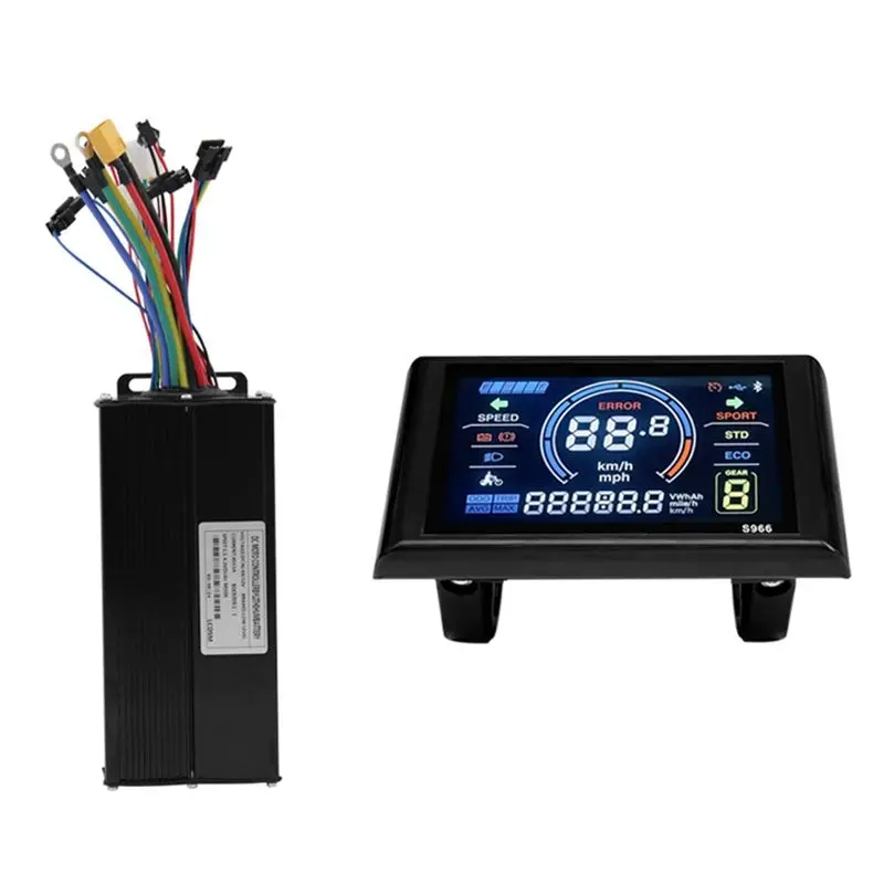 

ABME Mountain Vehicle Electric Bicycle Power Modified Accessories LED S966 Display Panel 40A Sine Wave Controller Brushless
