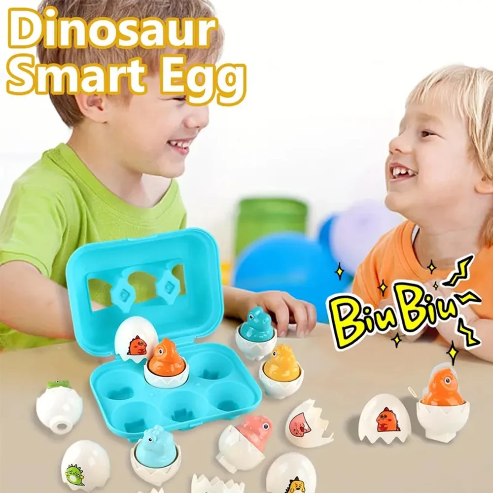 Jouet d'œufs intelligents de dinosaure Montessori, tri sensoriel, jeu de correspondance des couleurs, jouet éducatif pour enfants, cadeau pour garçon et fille, Graffiti à faire soi-même