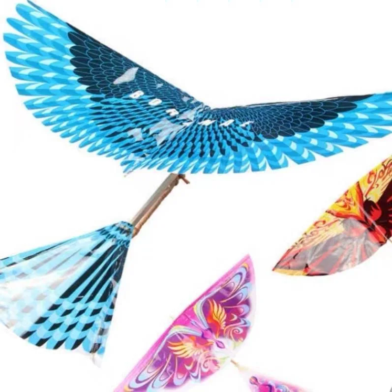 Creative New Flying Birds Kite Elastic Rubber Band Powered Flying Birds Kite Funny Kids Toy Gift 1PC Random Color Funny Gifts