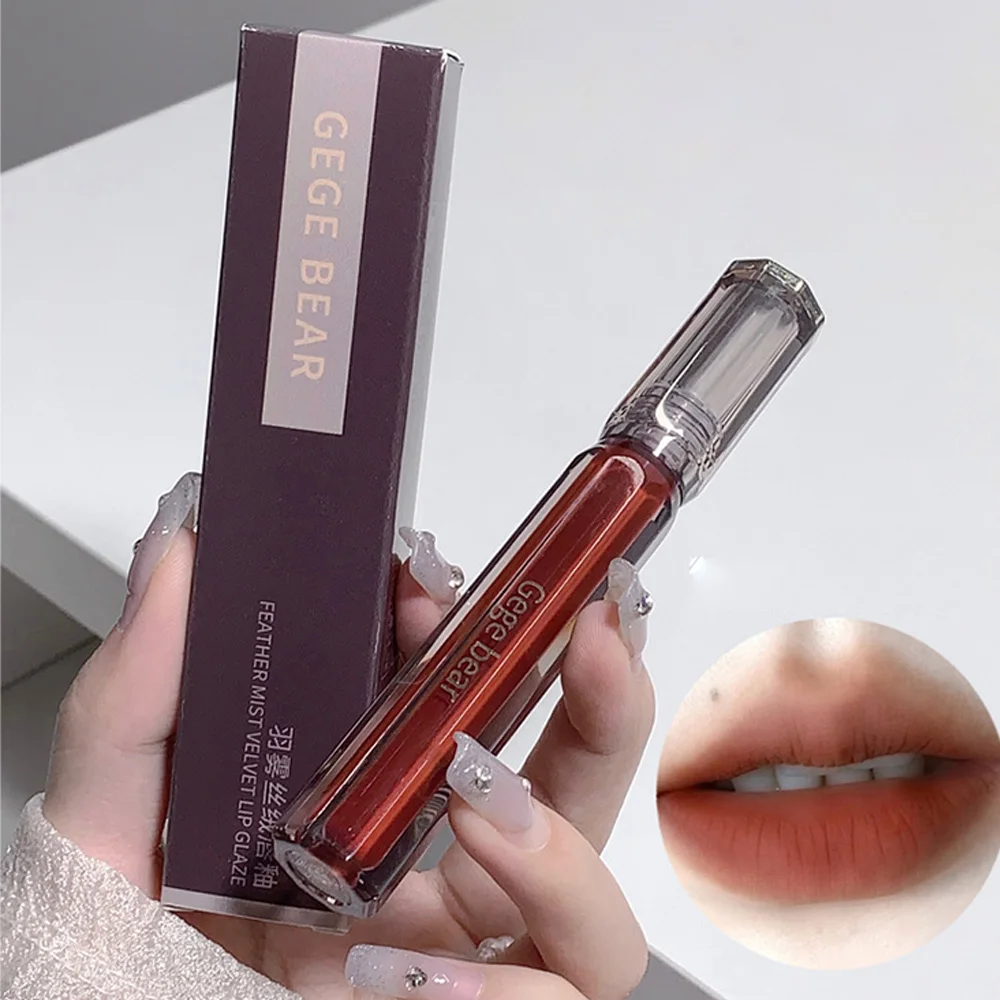 Gege bear Velvet Lip Glaze Matte Matte Not Easy To Fade Lip Mud Lip Gloss High-end