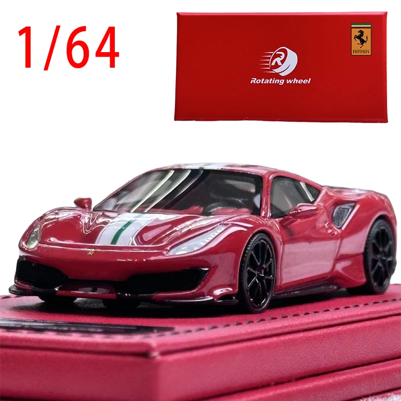 

RW литой под давлением масштаб 1/64 Ferrari 488, модель автомобиля из смолы Ferrari 488, игрушки-фиста для мальчиков, коллекция подарков