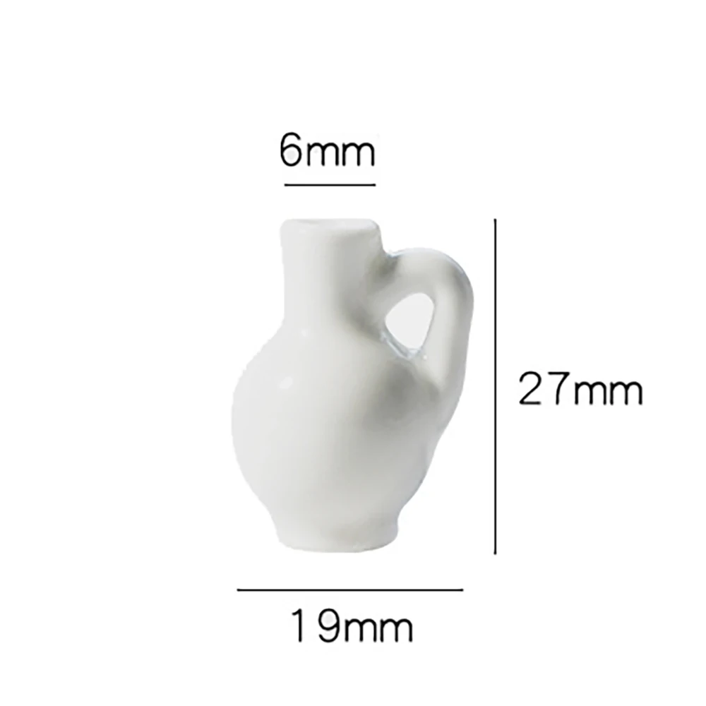 1Pcs 1/12 Dollhouse Accessories Miniatures Ceramic Flower Vase Mini Kettle Model Toy for Doll House Decoration OB11 bjd