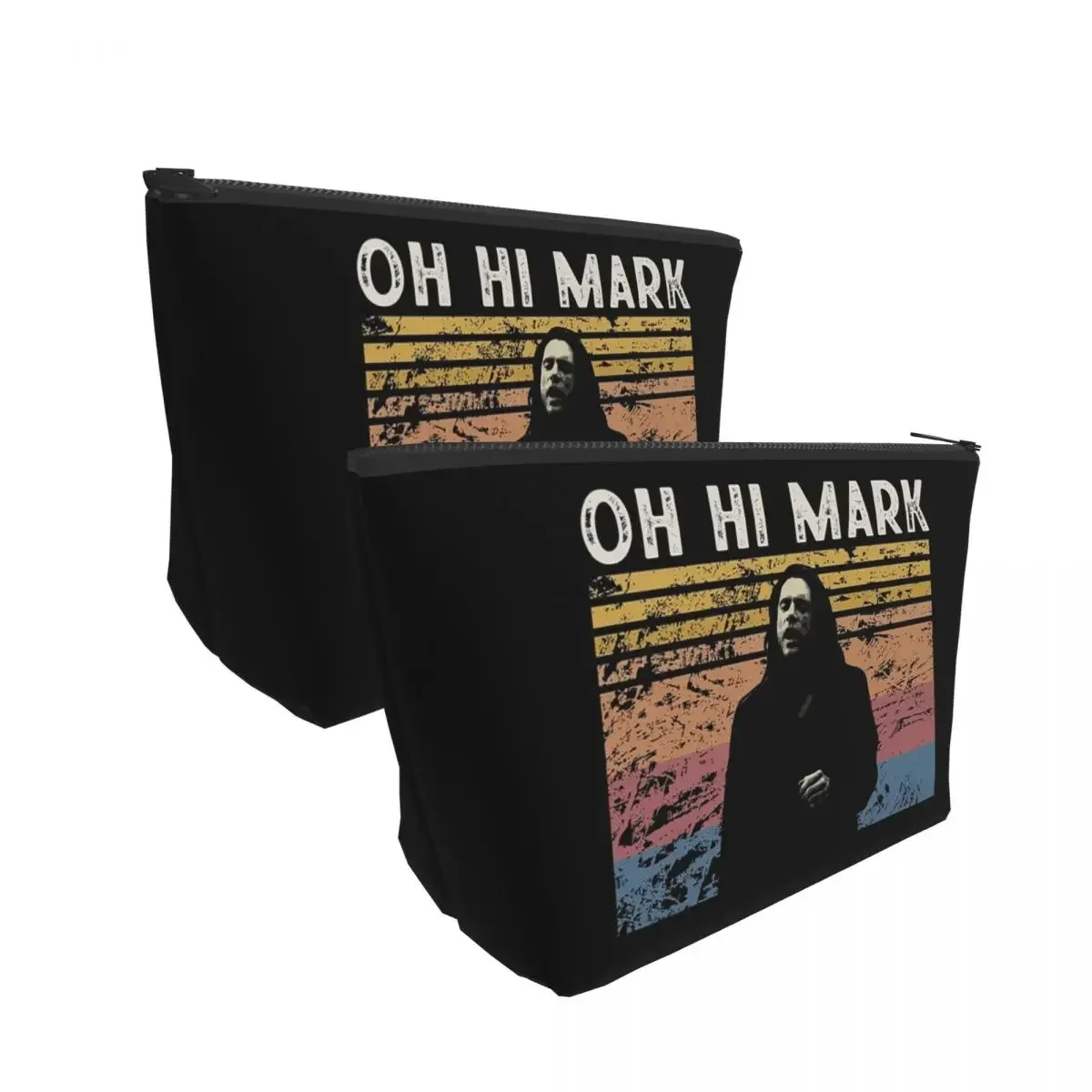 Oh Hi Mark Vintage Makeup Bag for Women Cosmetic Bags Travel Toiletry Storage Pouch Organizer Dopp Kit Box
