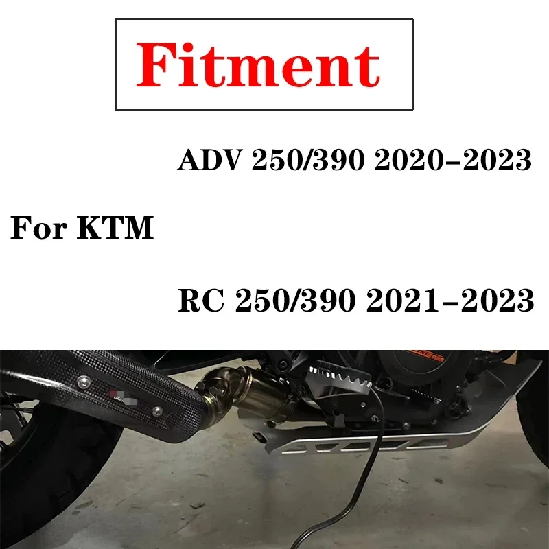 for KTM RC 250 390 2020-2023 ADV Exhaust De-Cat Middle Link Pipe Escape Muffler Cut-cat Connect Tube 45mm Down Pipe Elbow