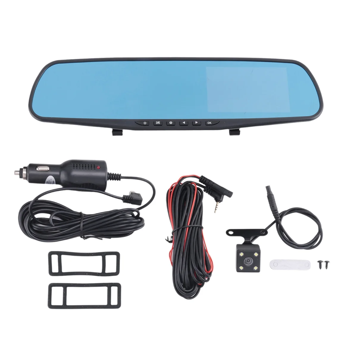 Rearview Mirror Car Recorder Car Monitoring Car DVR Front and Rear Dual Recording Car Supplies