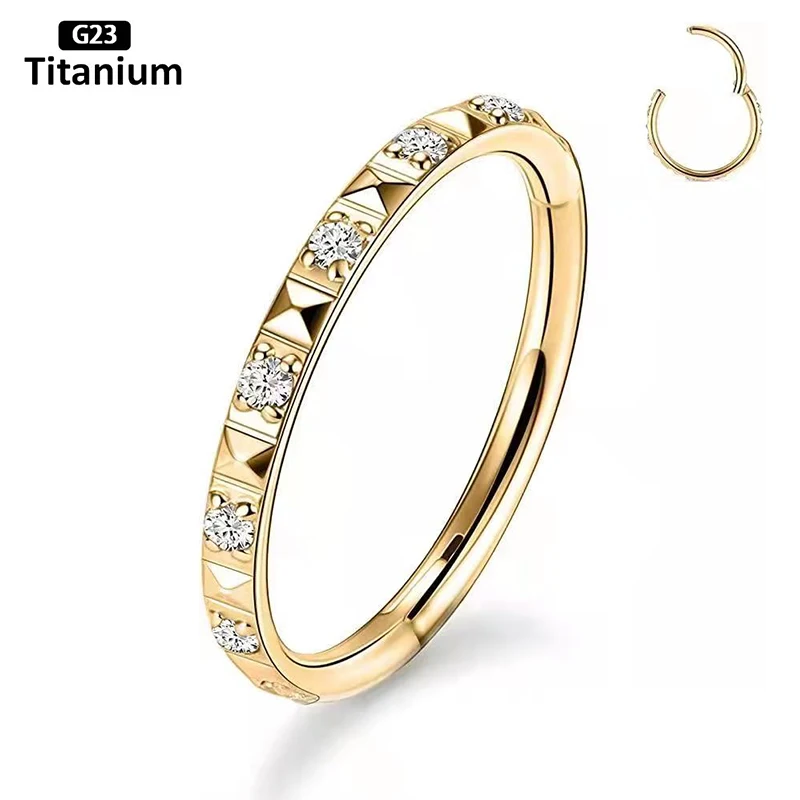 pioroe ASTM F136 Titanium Segment Ring 16G 8