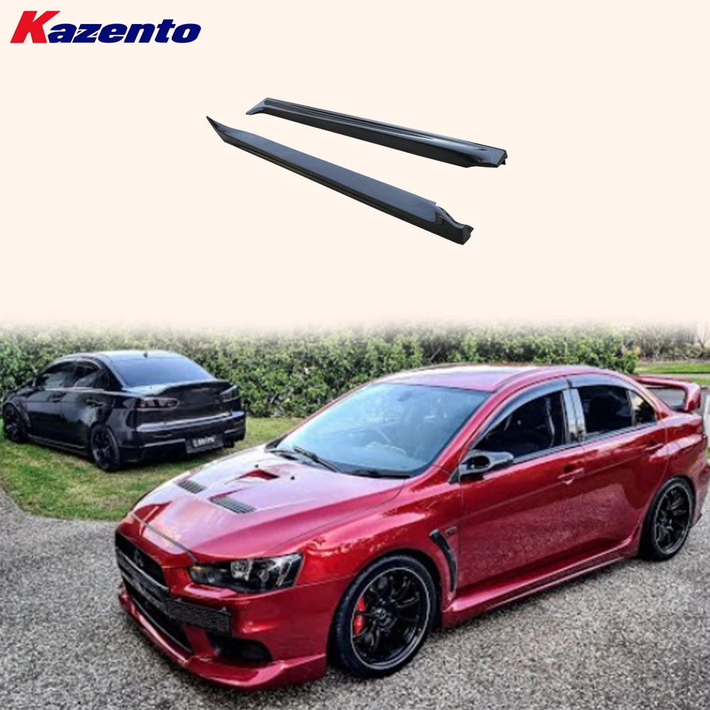 

For Mitsubishi EVO 10 X CZ4A 07-16 SEXY Style Carbon Fiber Side Skirts Pair