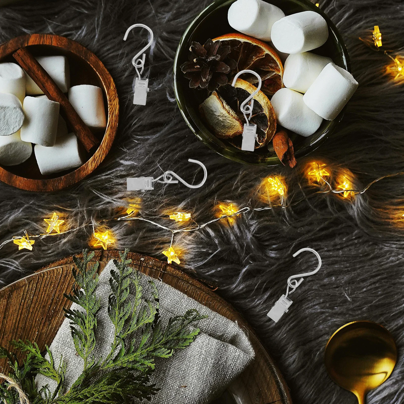 

20Pcs Multipurpose Light Hangers for Outside String Lights S Clips for Patios and Gardens Camper Awning Hooks Camper Awning Hook