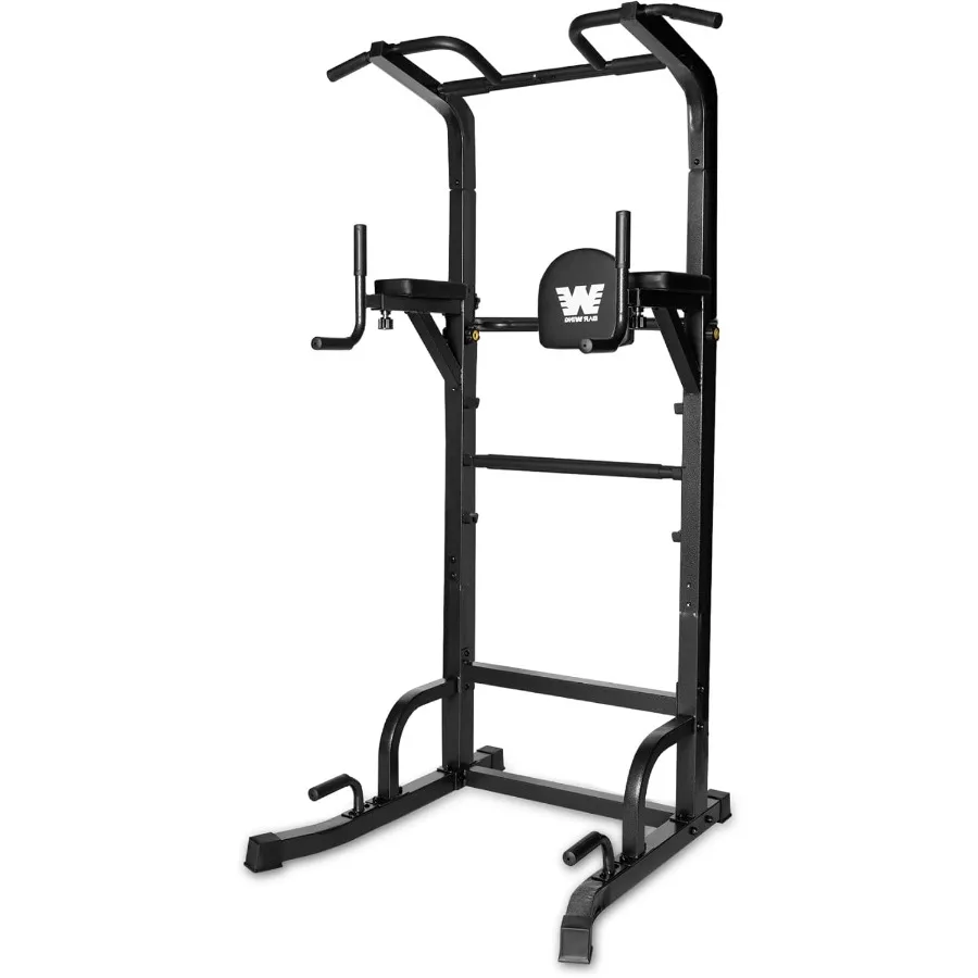 

Power Tower Pull Up Bar Station Adjustable Height Dip Bar Station for Home Gym Strength Training Workout Equipment 550LBS