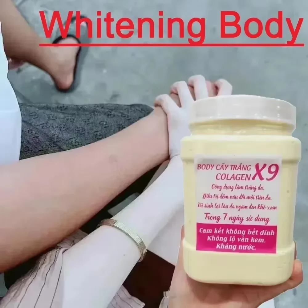 900g Hộp Kem Body Cấy Trắng Collagen X9 Trắng Bật Tone, Không Lộ Vân, Không Bết Rít, Dụng Cụ Chăm Sóc Cơ Thể Không Thể Thi