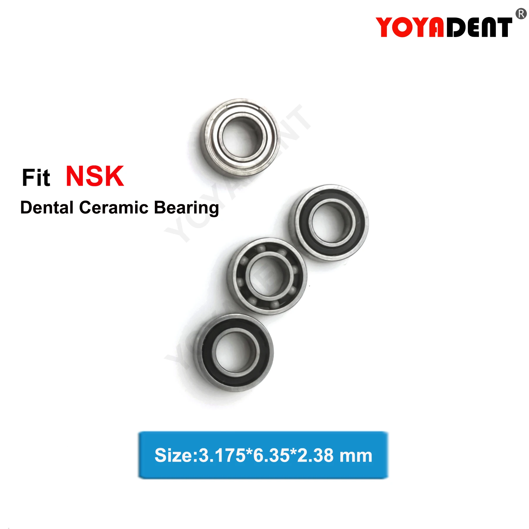 Universal Dental Bearings SR144 For NSK High Speed Handpiece Air Turbine Ceramic Bearing Balls Size 3.175x6.35x2.38mm Rolamentos