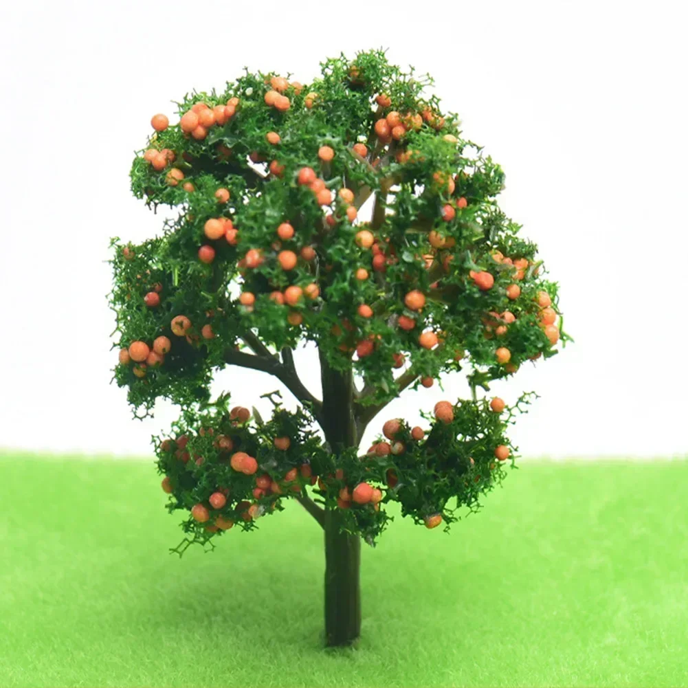 Plastic Fruit Tree HO Scale Train Layout Garden Sand Table Model Scenery Train Railroad Miniature Wargame Home Decoration