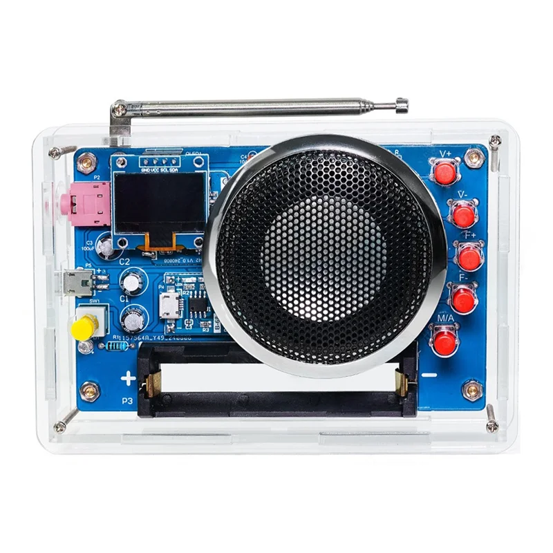A010 FM Radio DIY Electronic Kit With OLED Display Electronic Welding Practice Assembly Production Kit DIY Assembly Kit