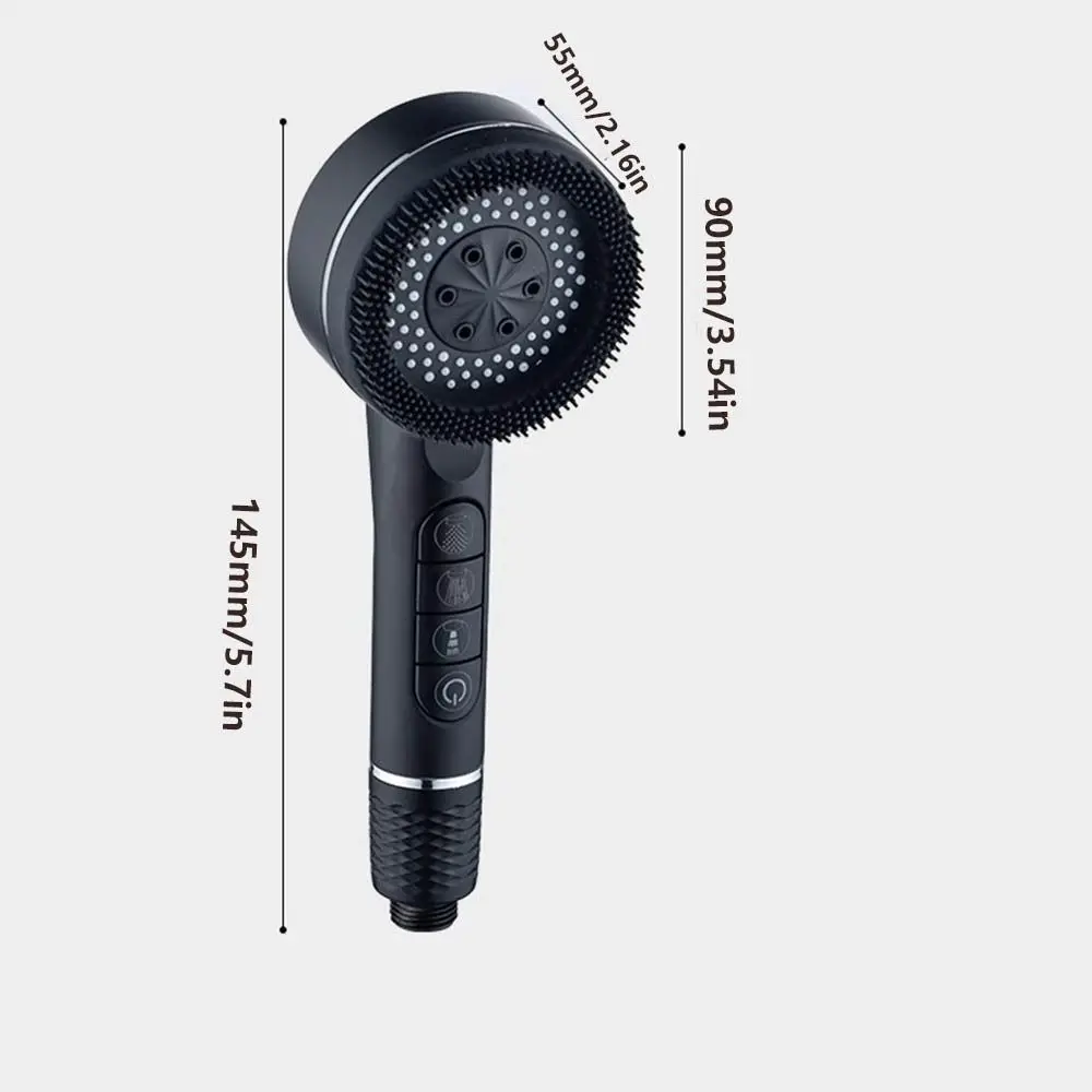 4 Modes Shower Head One-Key Stop Water With Filter Element High Pressure Showerhead Water Saving Handheld Shower Sprayer Head