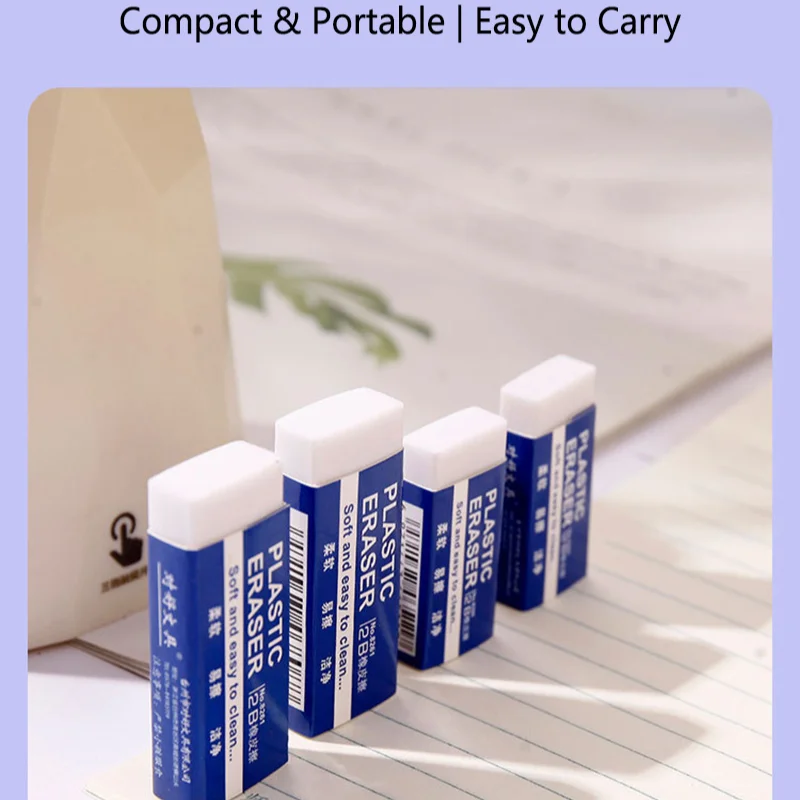 White Soft 2B Pencil Eraser Clean Erasing Rubber Eraser Stud