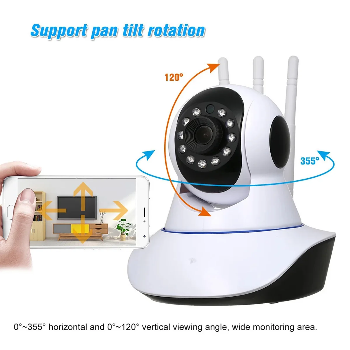 2MP 1080P Yoosee/V380/Carecam APP  Wireless PTZ IP Dome Camera  AI Humanoid Motion Detection Home Security  Baby Monitor