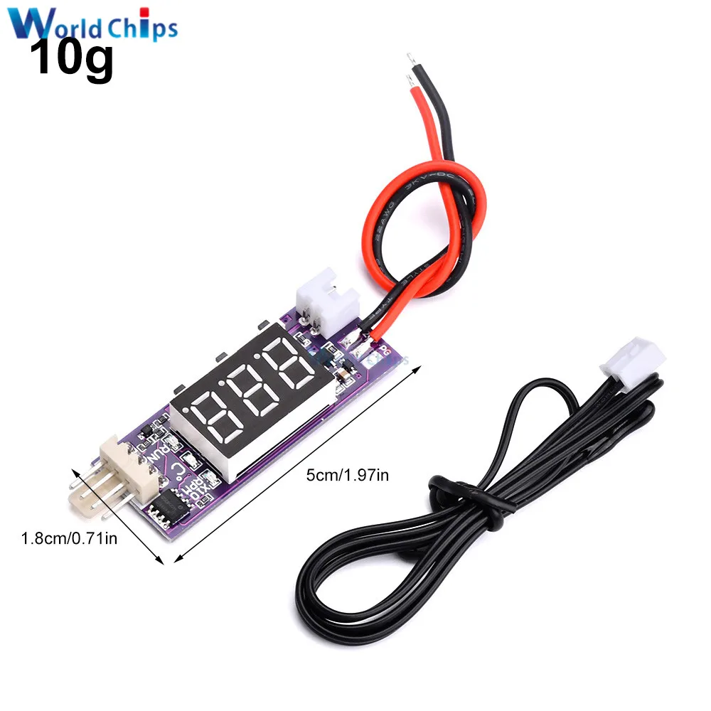 DC 12V 2-3 Wire 4 Wire Small Fan Temperature Control Speed Controller Speed Digital Display Noise Reduction Module with Probes