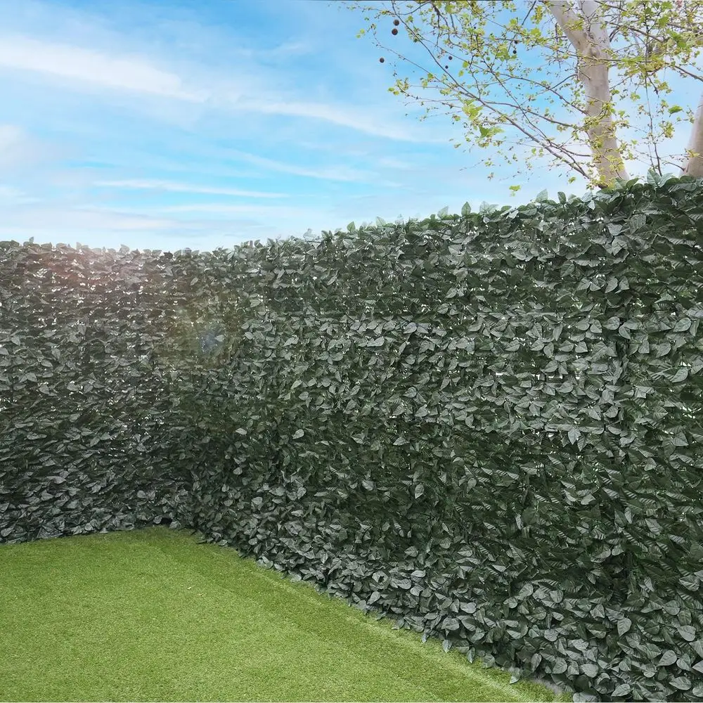 Ivory Privacy Hedge Panels, 58x196, 8 Pack, Artificial Ivy Leaves, Suitable for Indoor and Outdoor Use