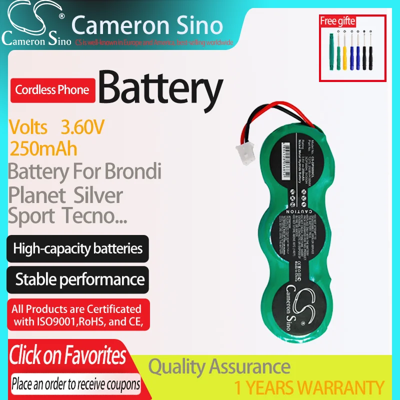 CameronSino 배터리 대우 DWP5000S DWP-5000 Brondi Planet.fits3QNB250 3CP300H, 무선 전화 배터리.