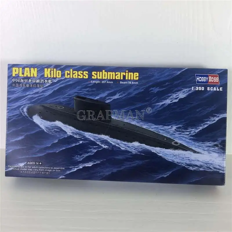 

1: 350 China Modern Navy Kilo Class Submarine Military Assembly Model Warship Boat Sailing 83501