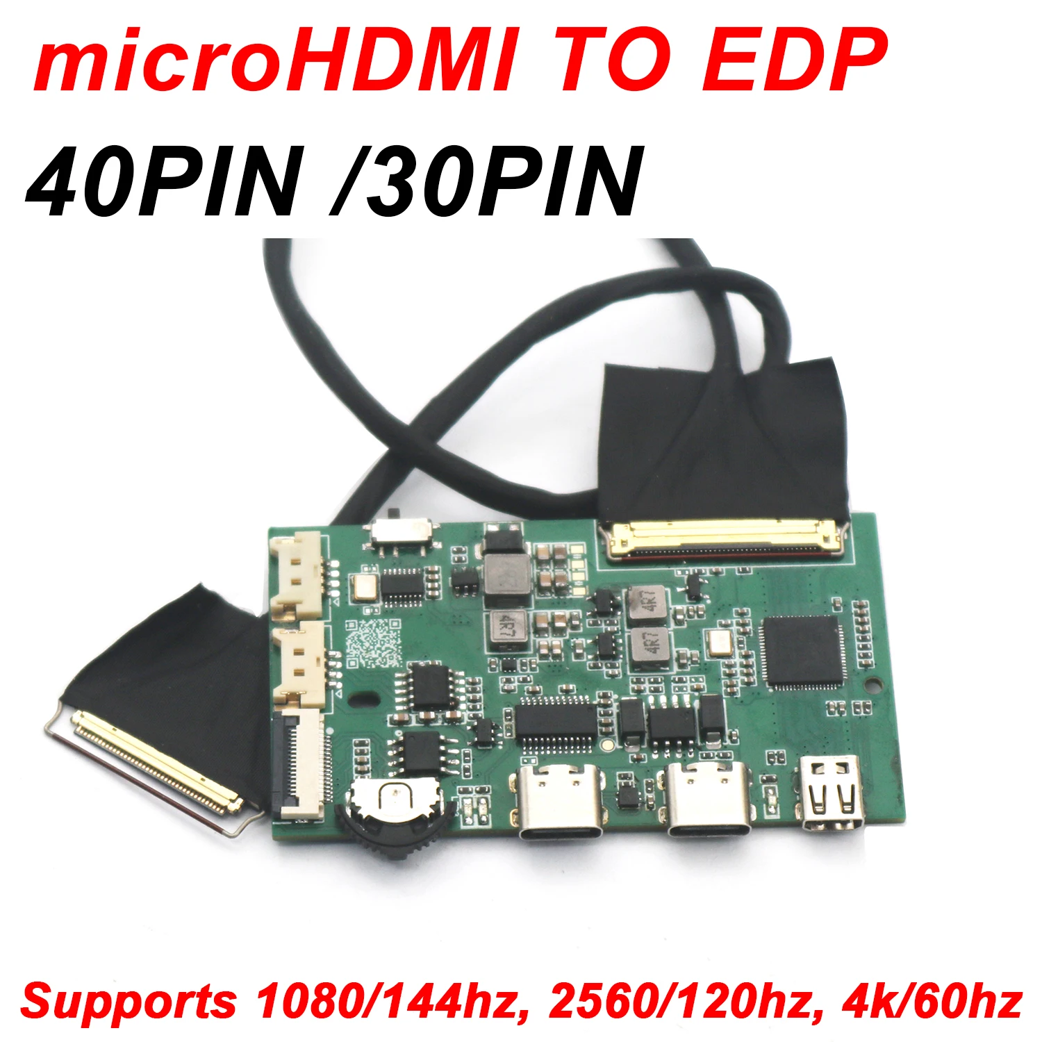 

40PIN Micro HDMI to EDP driver board EDP Signal LCD screen driver Adapter Portable LCD Display Projection 2K 4K 60hz 120Hz 144hz