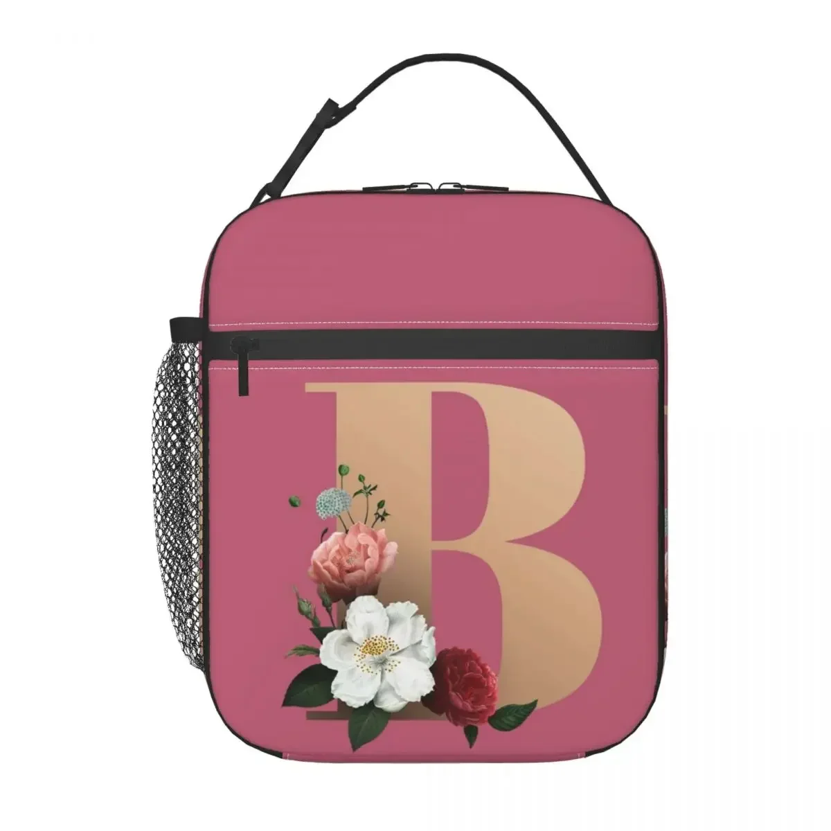 

Initials Letter B Print Lunch Bag For Women Alphabet Lunch Box Office Insulated Thermal Tote Handbags Oxford Graphic Cooler Bag