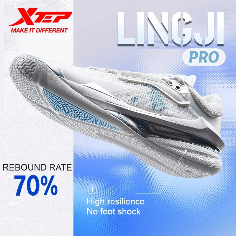 Xtep Lingji PRO Men's Basketball Shoes Cushion Comfortable Combat Support Stability Durability Practical Sneakers 975319120018