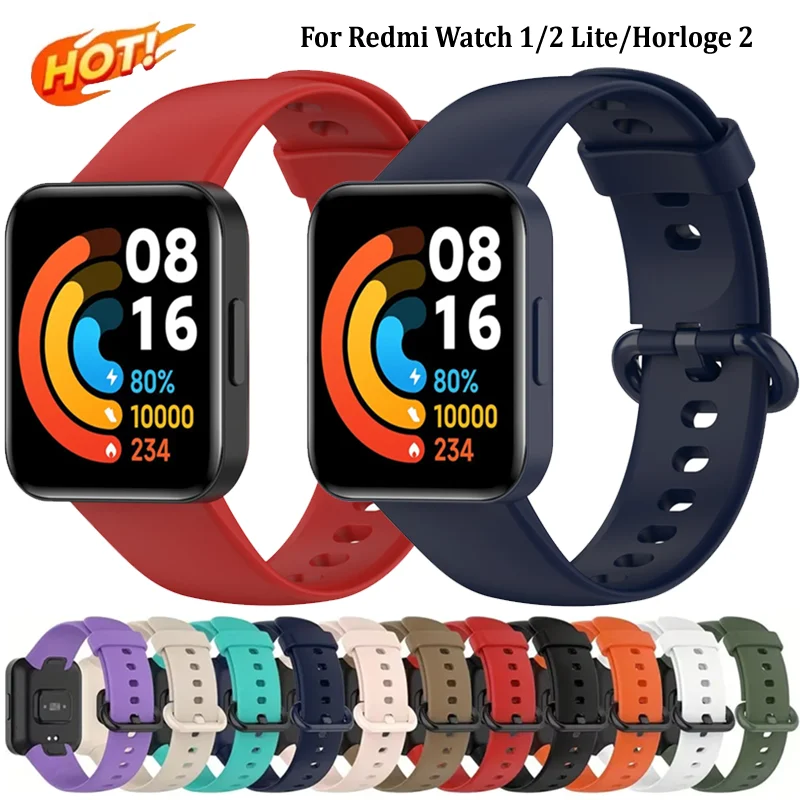 Offizielles Silikonarmband für Redmi Watch 2/1 Lite/Horloge 2 Xiaomi Mi Watch Lite 2 Komfortables Armband Xiaomi Poco Watch Correa