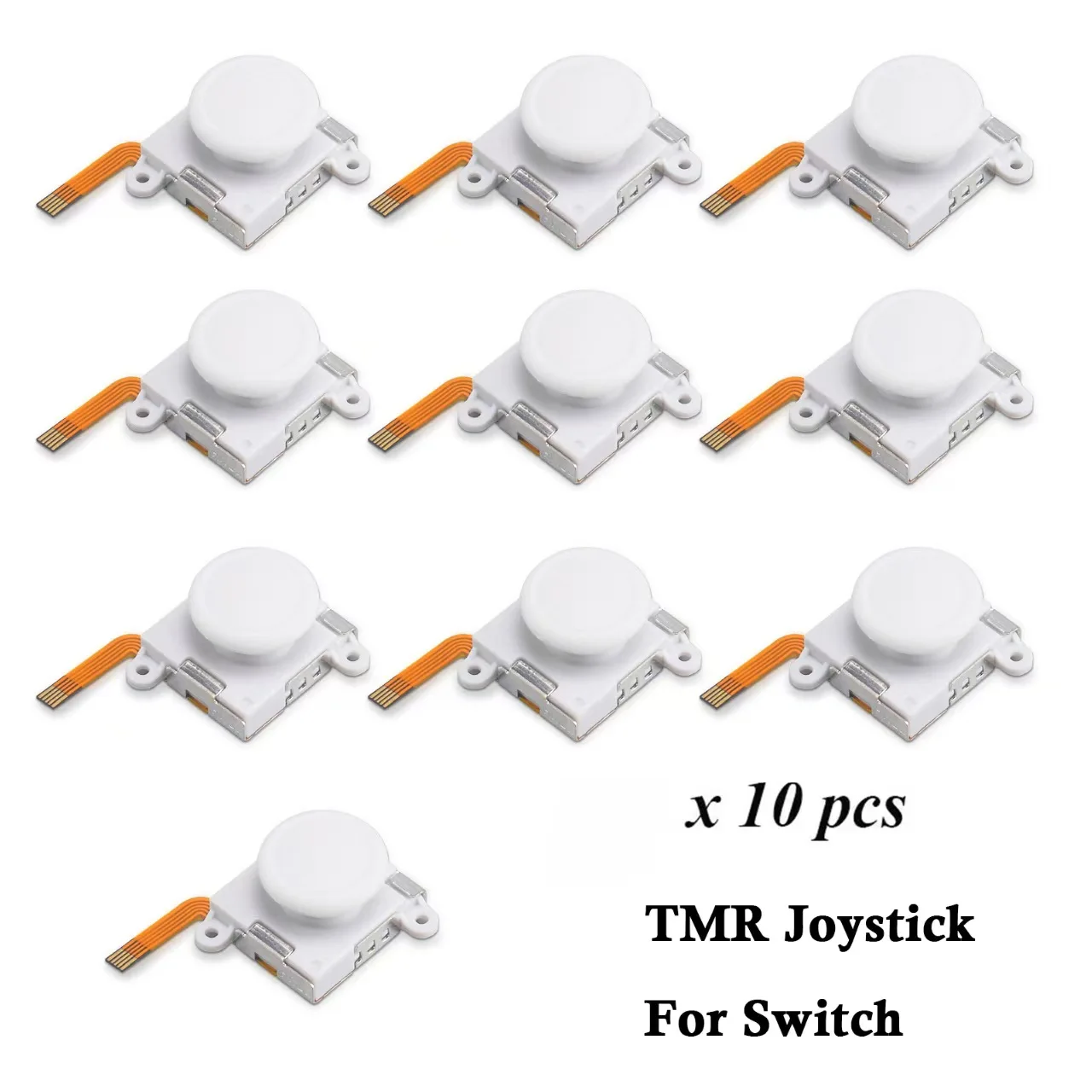 

10 шт. улучшенных электромагнитных джойстиков TMR для Switch/NS OLED JoyCon NS Lite, замена 3D аналоговых белых стиков