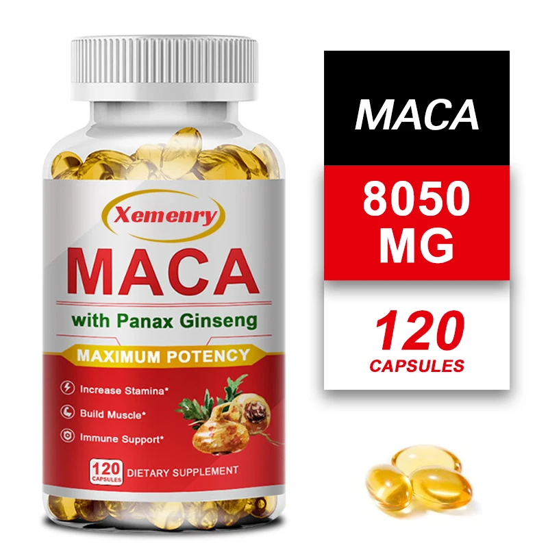 Maca Capsules - Improve Mood, Improve Athletic Performance, Endurance, and Maintain Health, Non-GMO