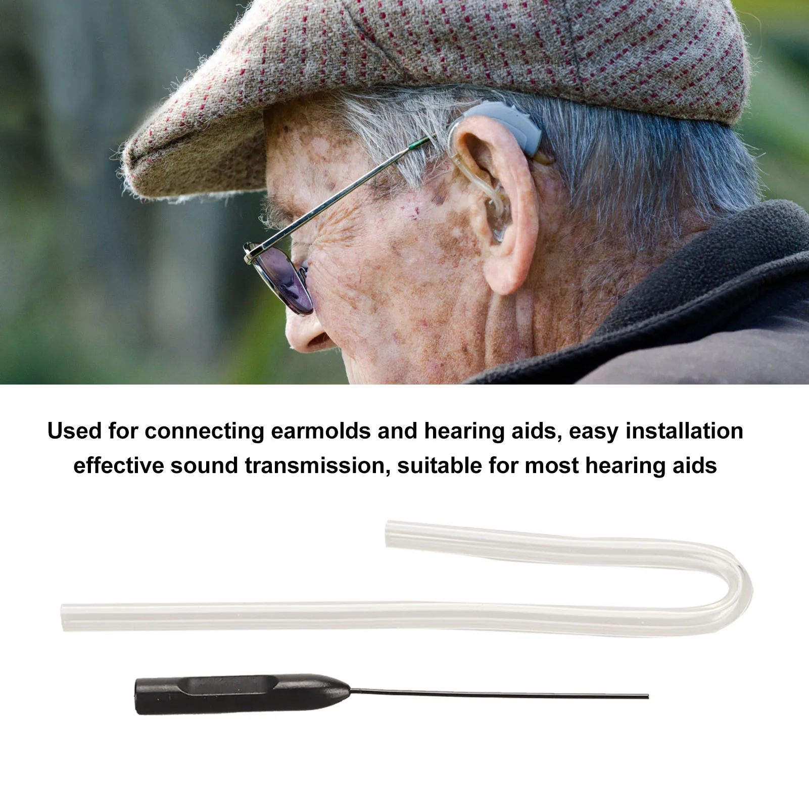 Hearing Aid Tubes Convenient To Use Good Sound Transmission Preformed Earmold Tubing Flexible PVC Lightweight for Hearing Aids