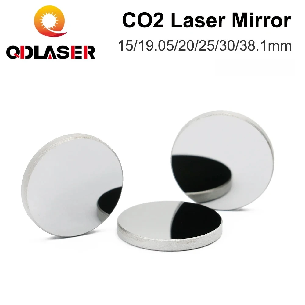 QDLASER CO2-лазерное зеркало, 3 шт., зеркало диаметром 15, 19,05 20, 25, 30, 38,1 мм, толщина 3 мм для гравировального станка с лазерной резьбой CO2