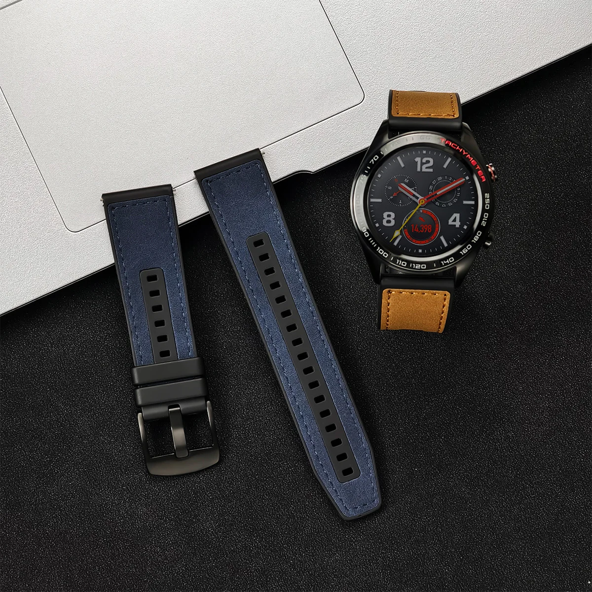 22mm Leather Silicone Strap For HUAWEI WATCH 4 Pro GT 2 3 SE GT4 46MM / Runner / Ultimate Replacement Band Watchband Bracelet