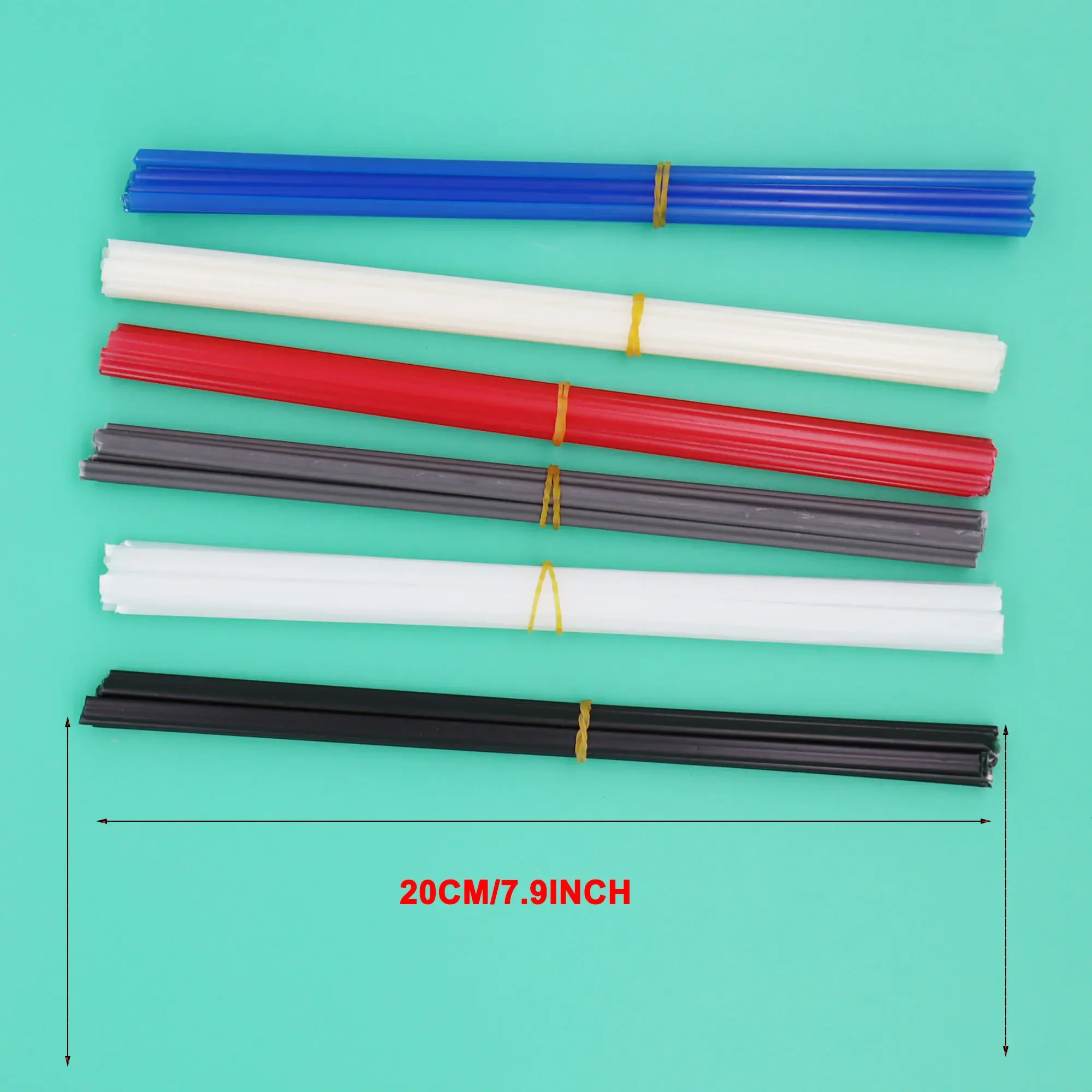 60pcs Plastic Welding Rods Bumper Repair ABS/PP/PVC Welding Sticks Welding Soldering Supplies 20CM