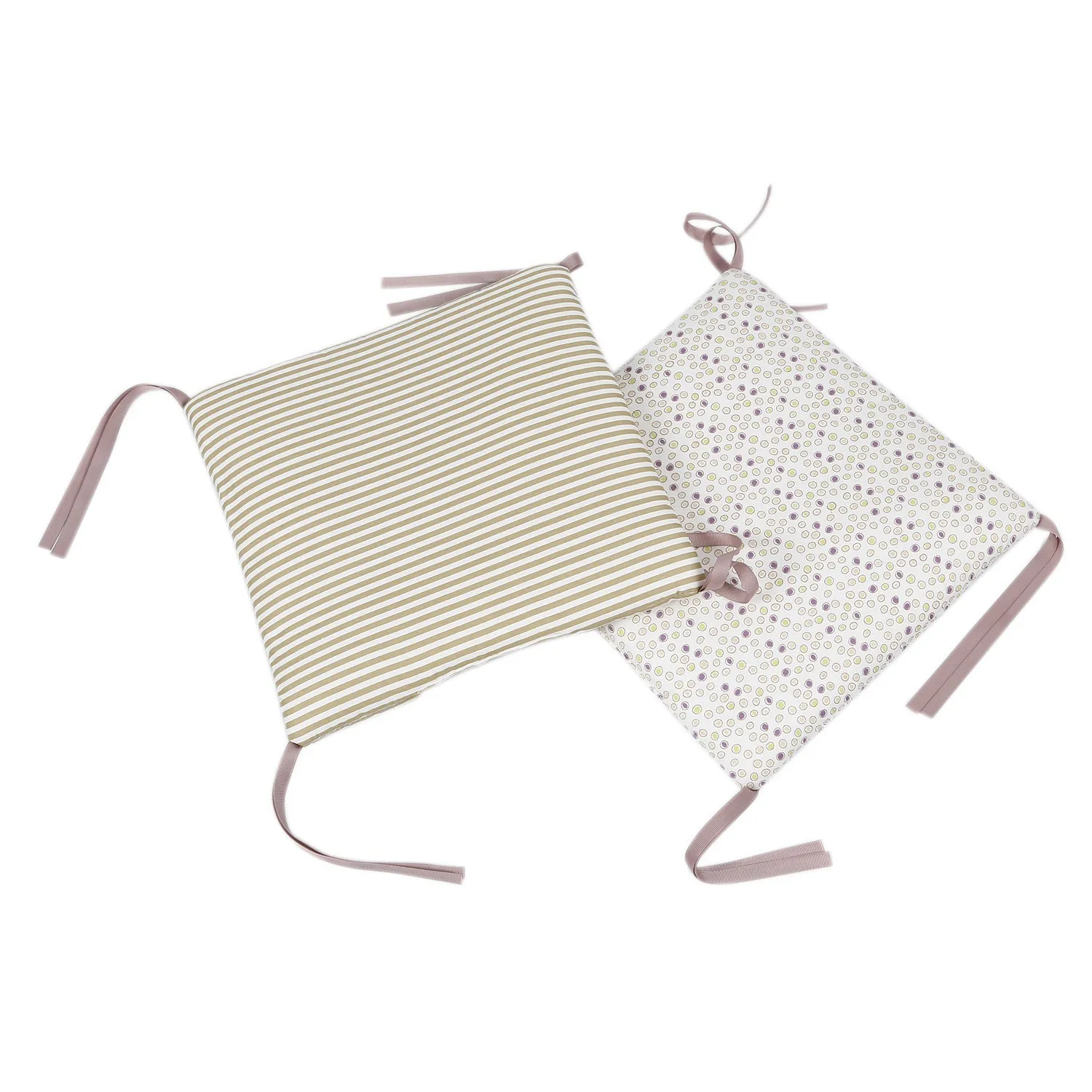 B24C-6Pcs الطفل السرير حامي سرير الوفير منصات سرير بيبي الوفير في سرير المهد الوفير سلامة القطن مزيج طقم سرير الطفل السكك الحديدية #5