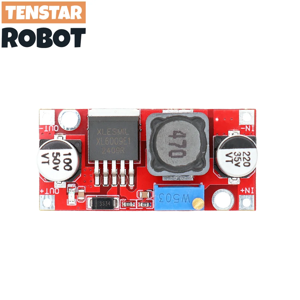 TENSTAR 3pcs XL6009 DC-DC Booster Module Red Board  5-40V 15W Power Supply Output Adjustable Super LM2577 Step-Up