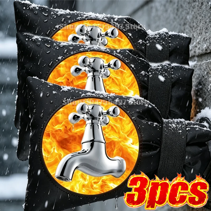 Reusable Faucet Covers Thicken Garden Faucet Socks Outdoors Winter Freeze Protection Upgraded Waterproof Hose Insulated Spigot