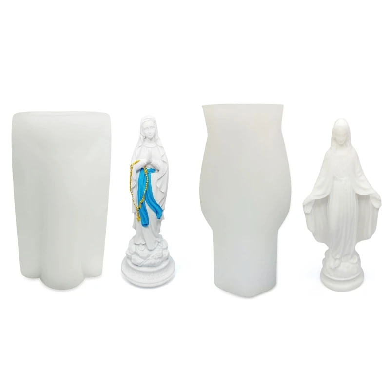 

3D Virgin Mary Silicone Mold Christian Ornaments Decoration Mould DIY Handmade Making Gypsum Soap Epoxy Resin Molds