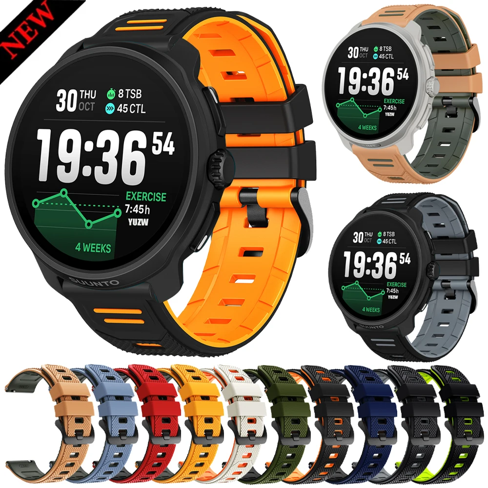 22 mm Silikonarmband für Suunto Vertical 2/Race S/2/Run/Ocean/9 Peak. Ersetzen Sie Armbänder für COROS PACE 4 3 2 Pro/APEX 4 42 mm Gürtel