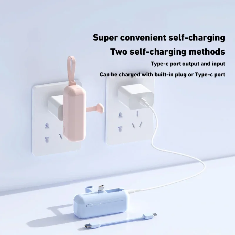 Xiaomi 50000mAh Capsule Charging Bank Mini Pocket Charging Bank 30000mAh Removable Cord Suitable For IPhone Samsung Android