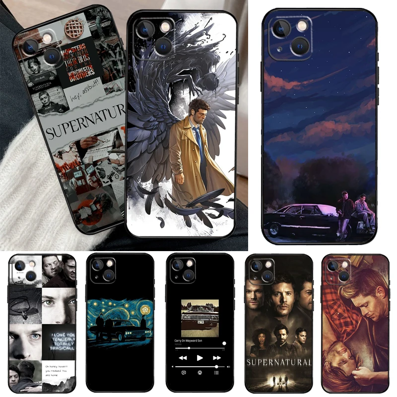 Supernatural Phone Case For iPhone 13 14 15 16 Pro Max 11 12 XS XR X Plus Shockproof Bumper Soft Cover