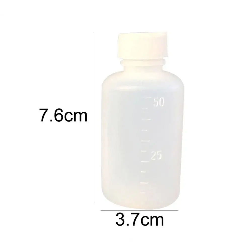 10 Pcs Laboratory Plastic Bottle Calibration 100ml Transparent Plastic Chemical Storage Reagent Bottle