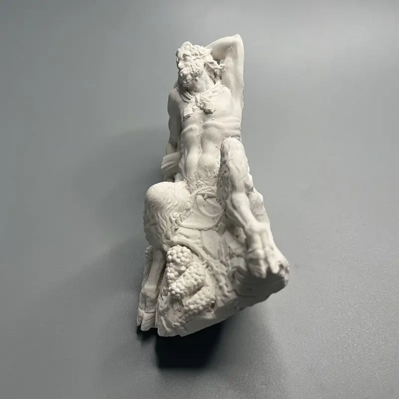 Greek God Pan Reclining Statue Resin Plaster Sculpture Satyr Figurine Home Decor Desk Shelf Garden Vintage Aesthetic Ornament