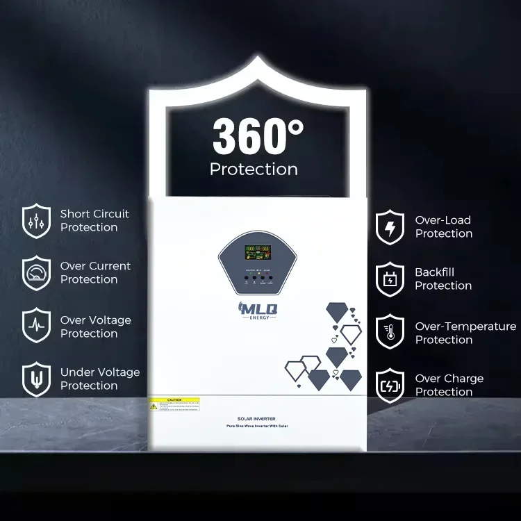 12000 واط 48 فولت موجة جيبية نقية WIFI/BMS الاتصالات و 220-240VAC الناتج العاكس للطاقة الشمسية