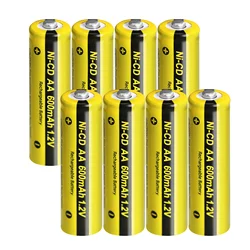 PKCELL 8Pack Rechargeable AA Batteries Double A Battery 1.2V 600mAh AA NICD Solar Rechargeable Batteries for Outdoor Solar Light