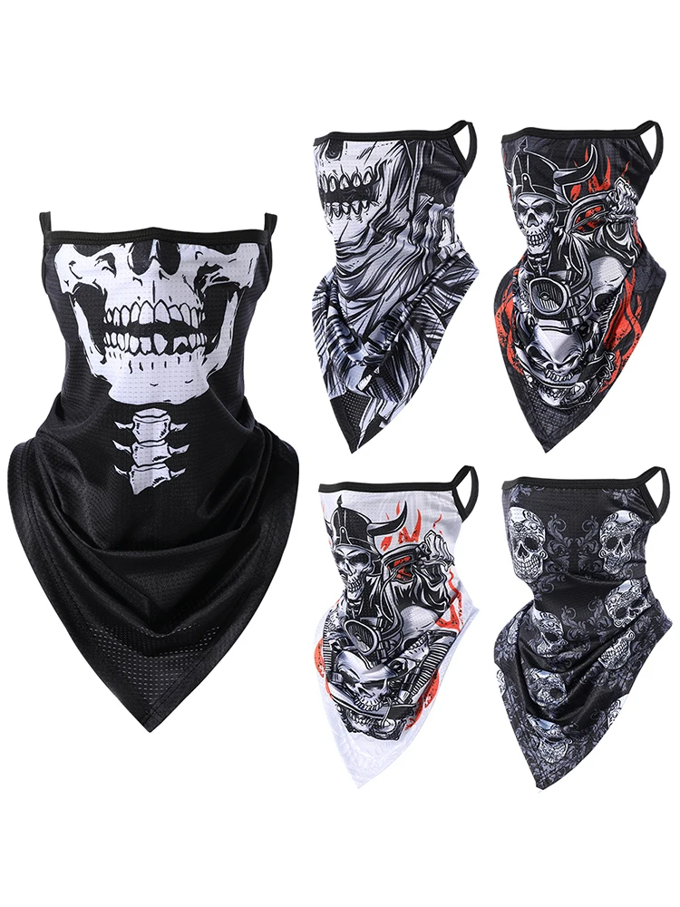 AliExpress macogear Skull Print Quick-drying Bandana Summer Scarf Breathable Half Face Cover Reusable Neck Gaiter Mask Sport Cycling Hiking Fishing