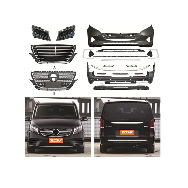 Hot Selling Car Modification Upgrade Body Kit Suitable Front Rear Bumper For Mercedes Benz Vito