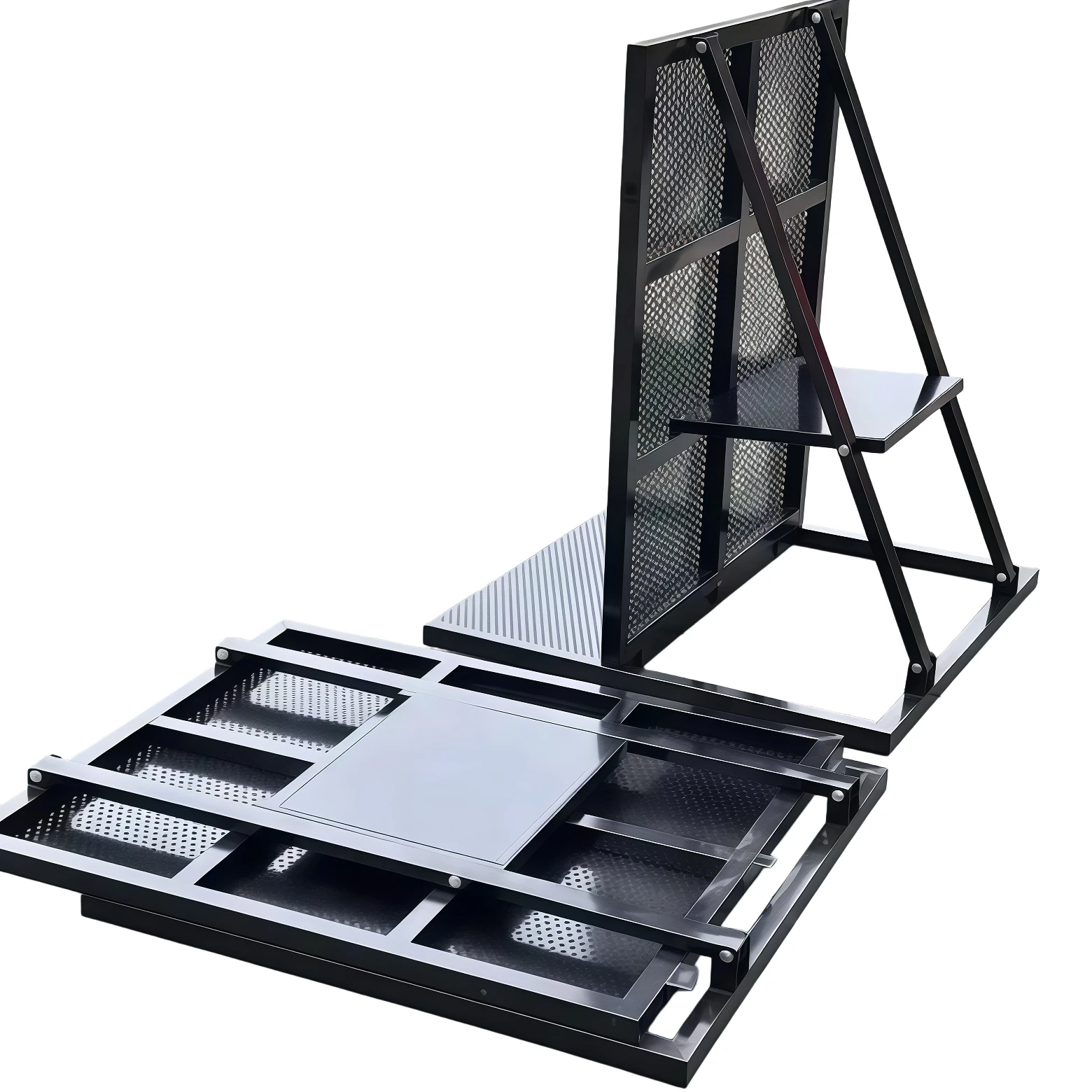 【Direct Factory Sale】Heavy Duty Wholesale Foldable Explosion-proof Black Iron Crowd Control Barrier, Concert Guardrail & Pedestr