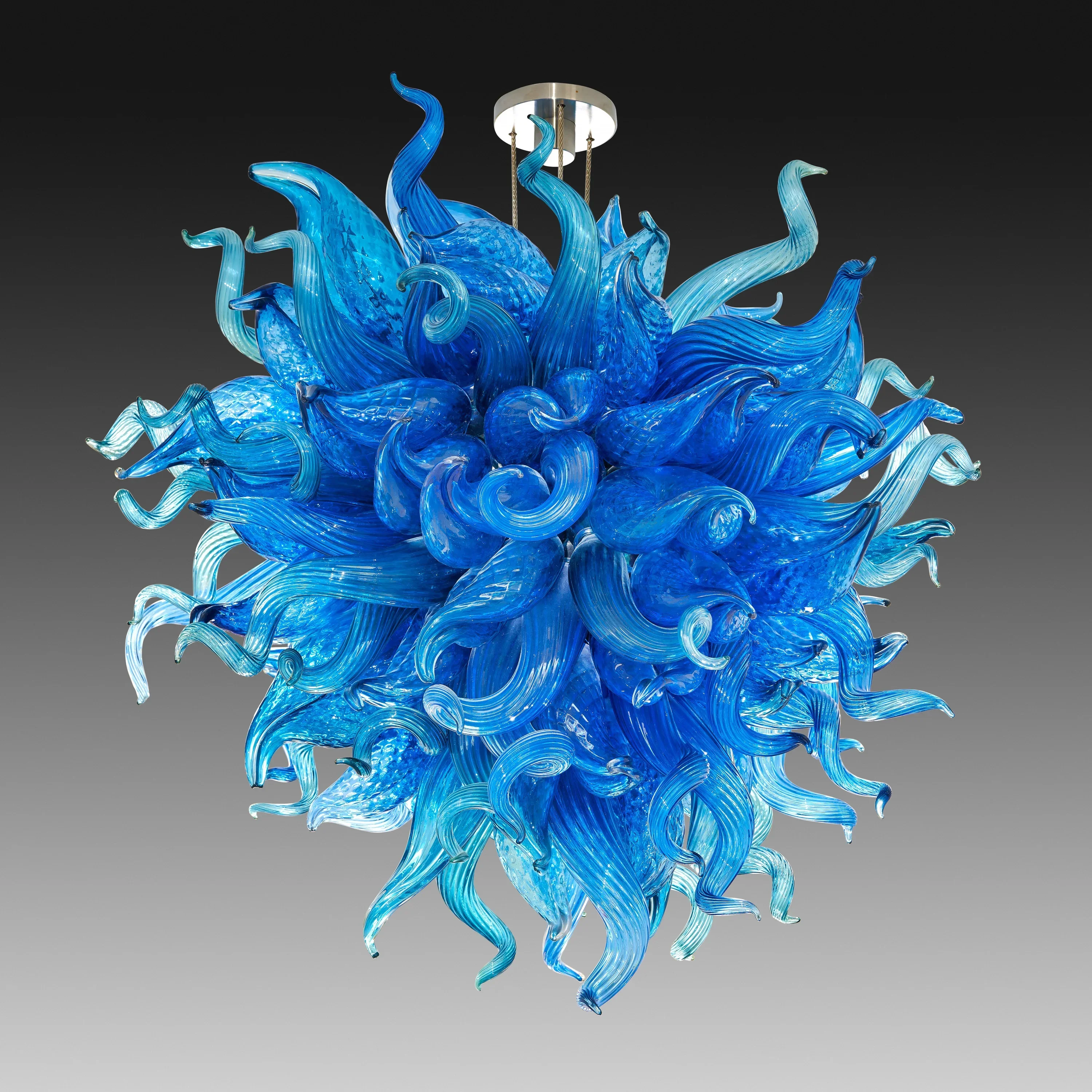 

Hot sales Art Large hotel restaurant shopping mall decor ceiling hanging lighting hand blown red chihuly inspired murano